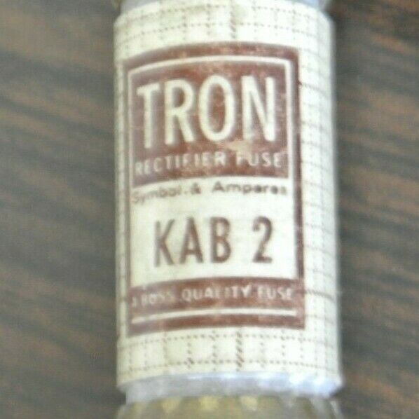 BOX of 10 / BUSSMANN / TRON KAB-2 RECTIFIER FUSES 2A / 250V NEW SURPLUS