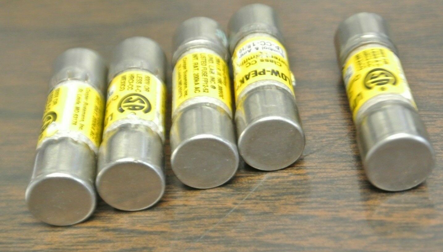 LOT of 15 / COOPER-BUSSMANN CLASS CC FUSES / 8 SIZES (see below) / NEW SURPLUS