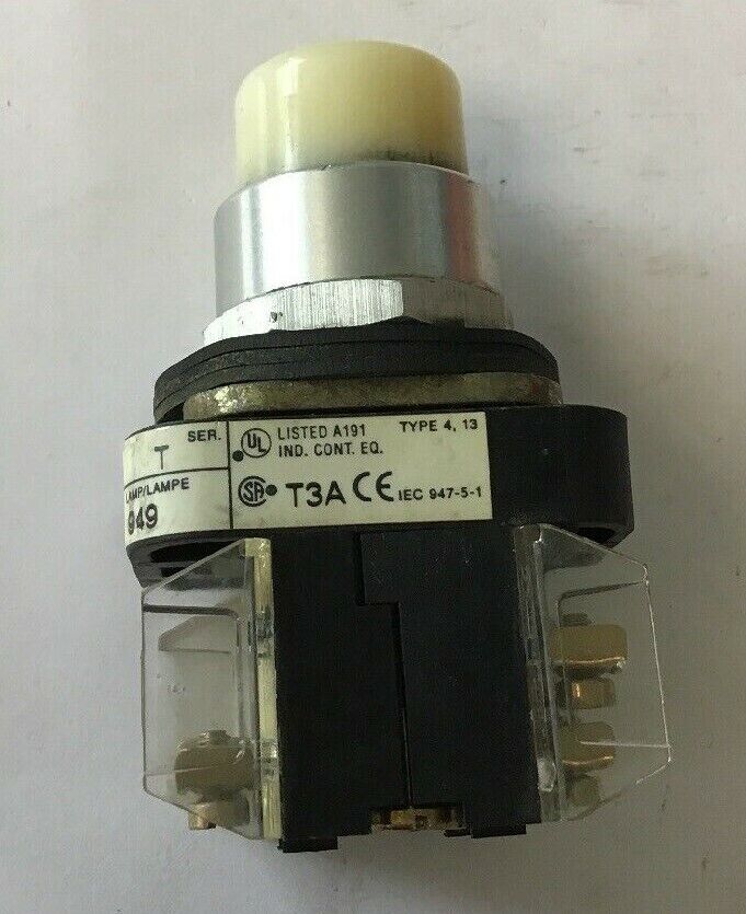 ALLEN BRADLEY 800T-QB10 WHITE PUSH BUTTON SER T 120V