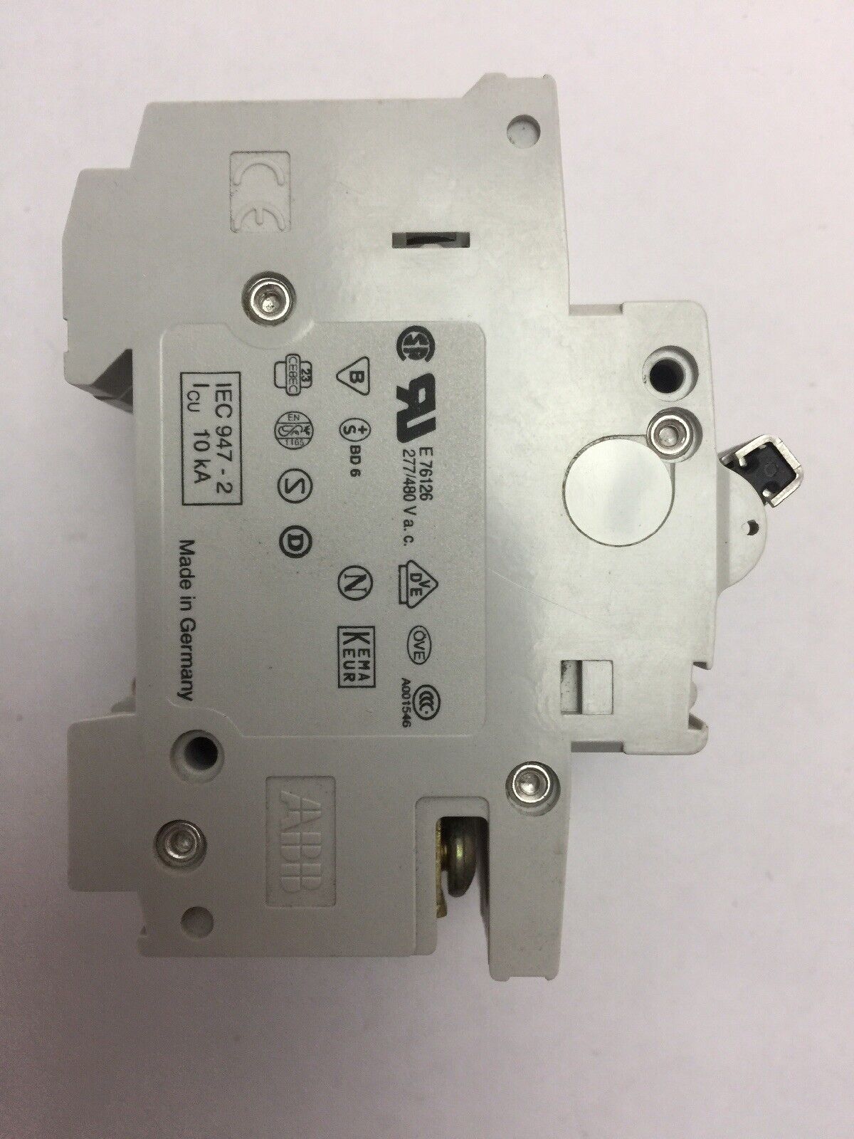 ABB S263C4 MINITURE CIRCUIT BREAKER 277/460VAC 3 POLE 4A