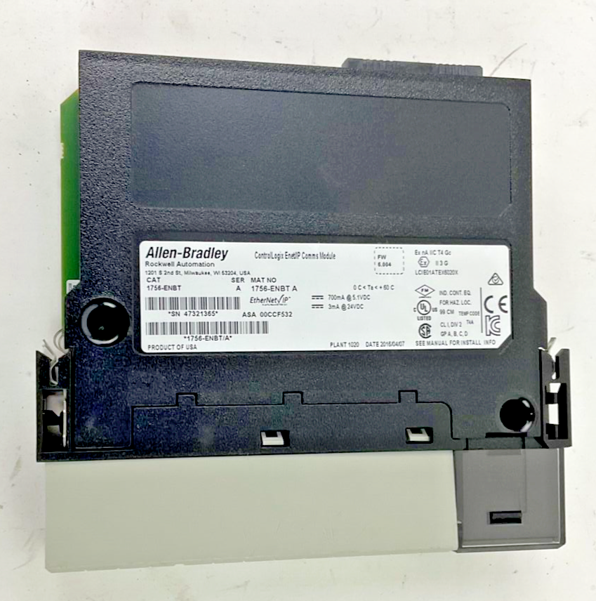 ALLEN BRADLEY 1756-ENBT SER.A IP COMMS MODULE FW6.004 24VDC