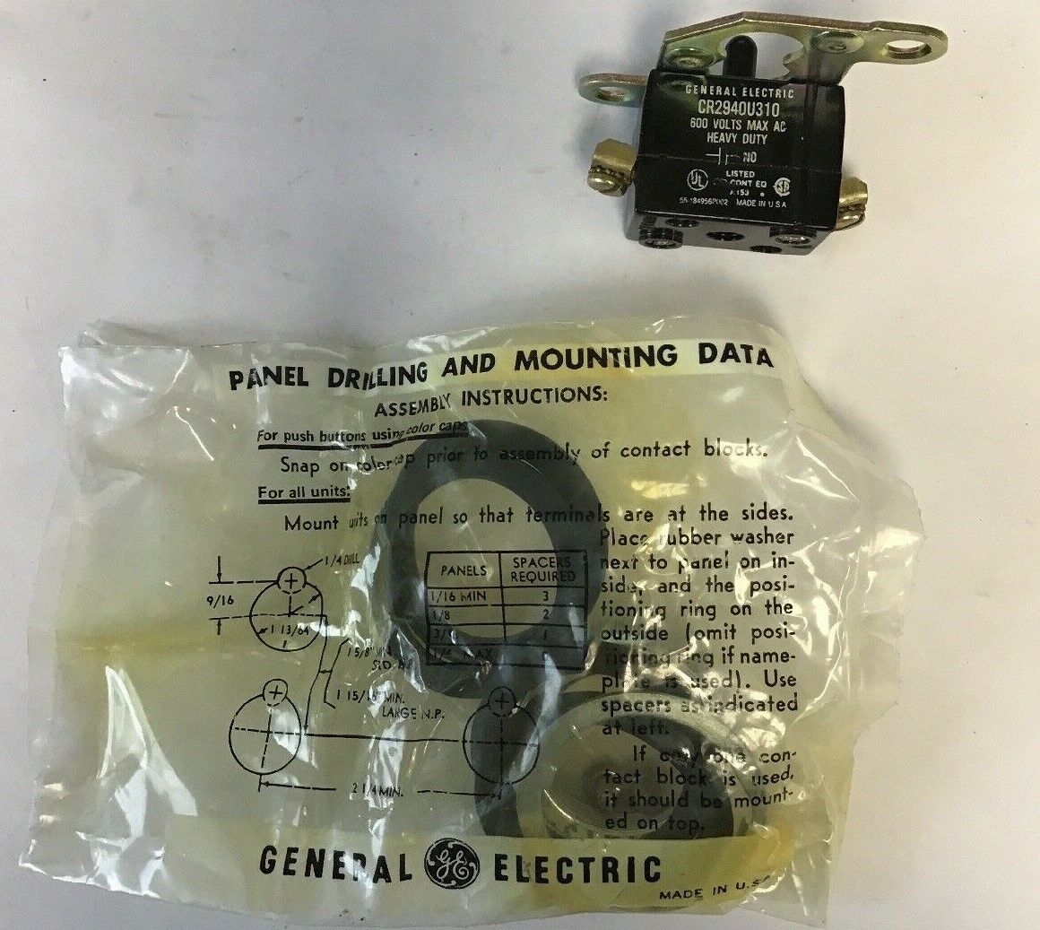 GE CR940WA310 PUSHBUTTON 600VAC