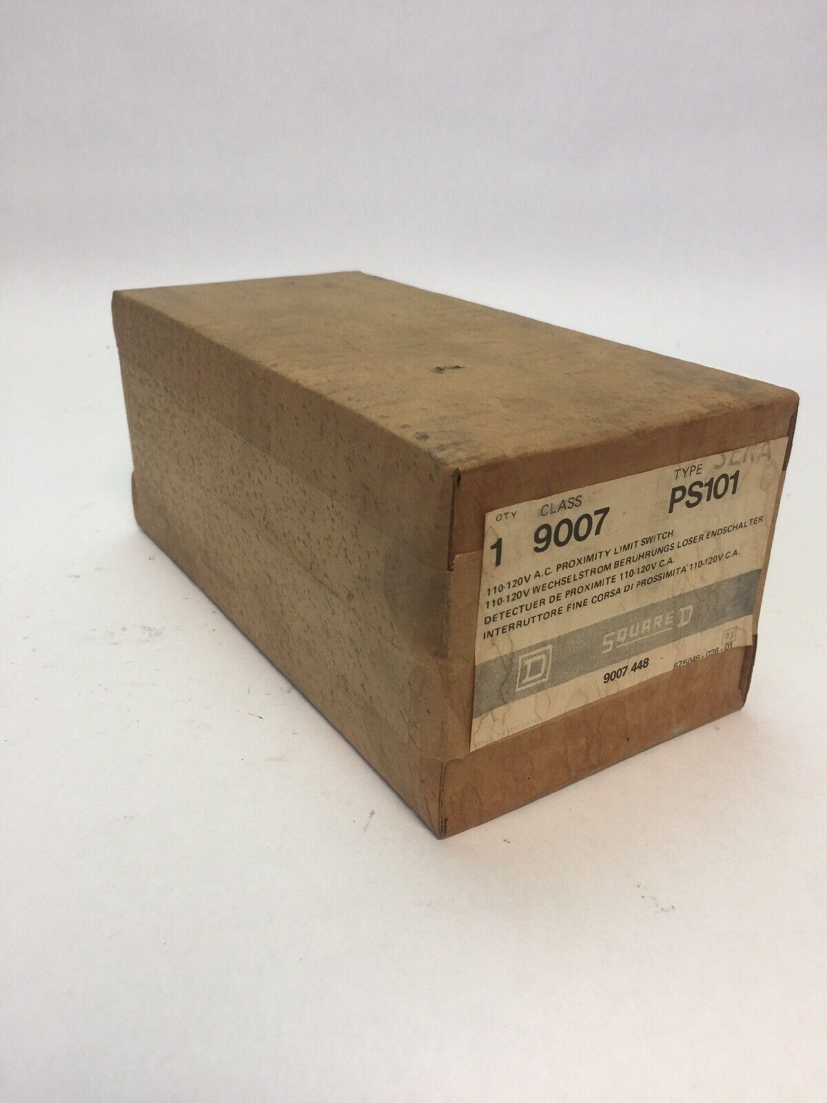 SQUARE D CLASS 9007 TYPE PS101 PROXIMITY LIMIT SWITCH 110-120VAC