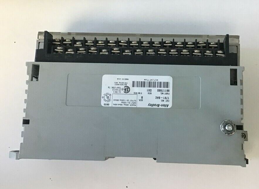 ALLEN BRADLEY 1791-8AC I/O BLOCK MODULE SER.B REV.D01 132VAC 60HZ