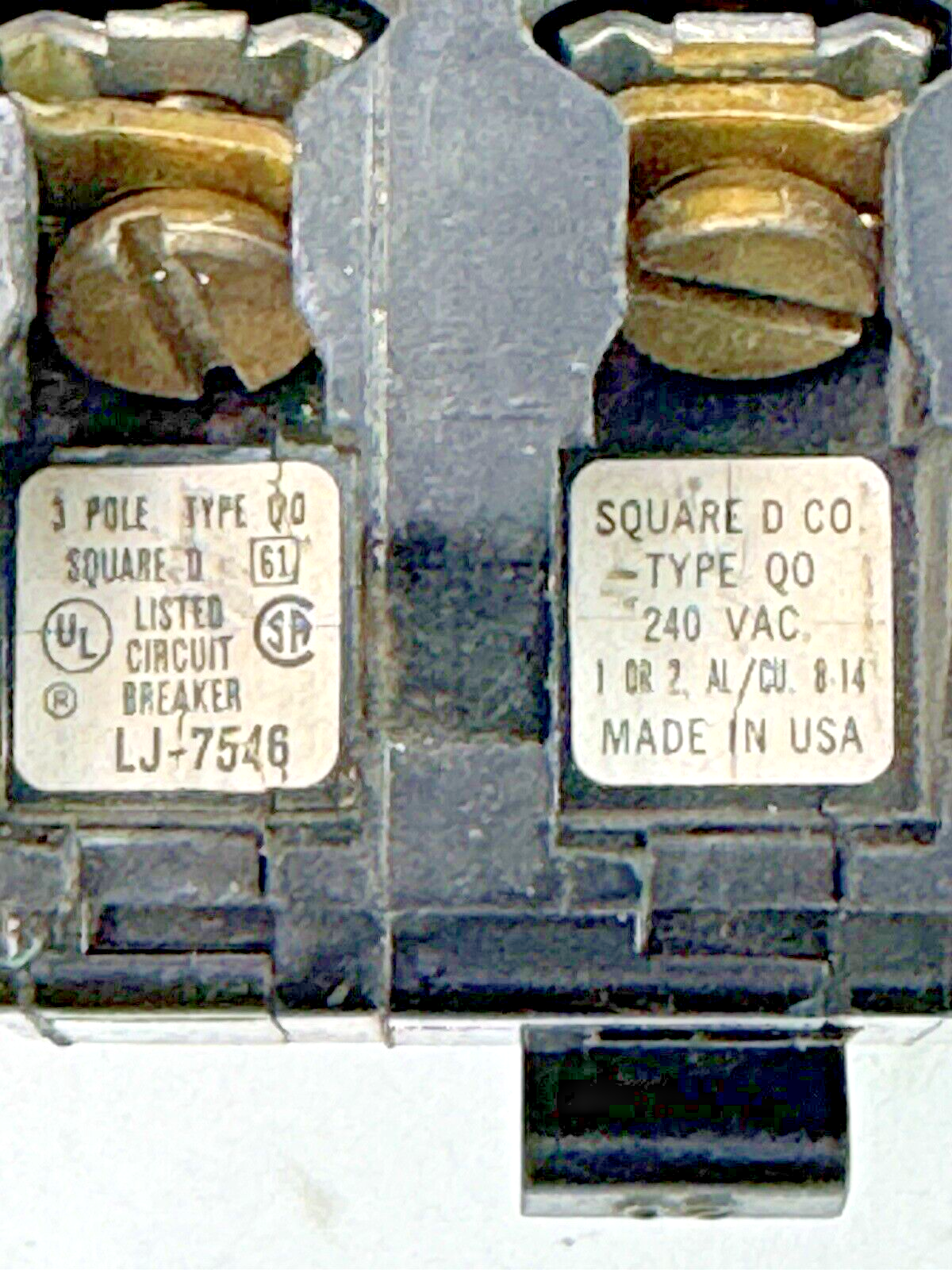 SQUARE D - QO320 - STAB CIRCUIT BREAKER - 20A/3 POLE/240VAC