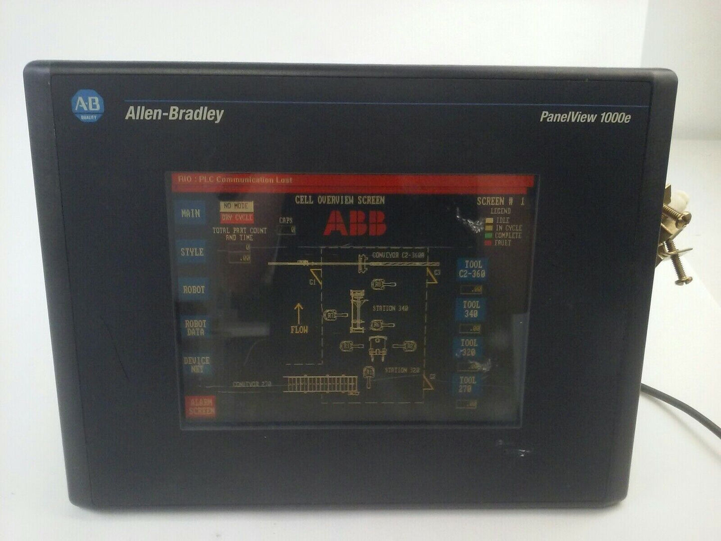 ALLEN BRADLEY 2711E-T10C6 SER. C REV. A PANELVIEW 1000E TERMINAL FRN 5.13