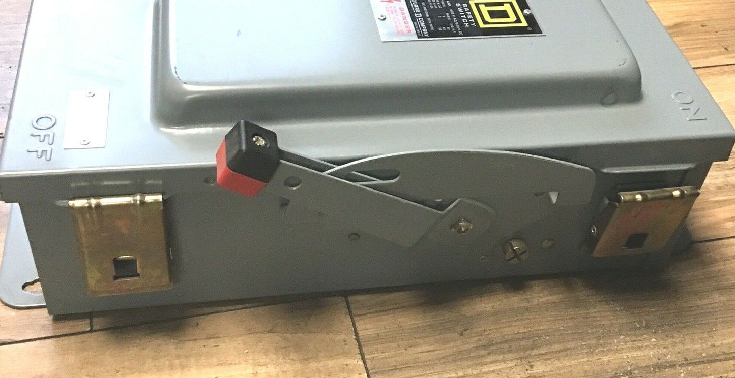 SQUARE D HU362AEI SAFETY SWITCH SER.E1 60A NON FUSIBLE 600VAC/VDC 240VAC