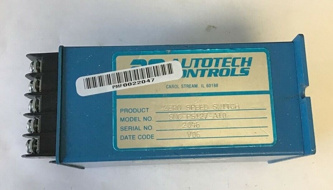 AUTOTECH SMC-PS127-A10 ZERO SPEED SWITCH 120V/240VAC 50/60HZ 10/5A