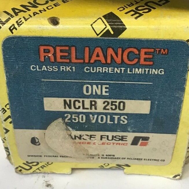 RELIANCE NCLR 250 FUSE 250A CLASS RK1 CURRENT LIMITING 250VAC