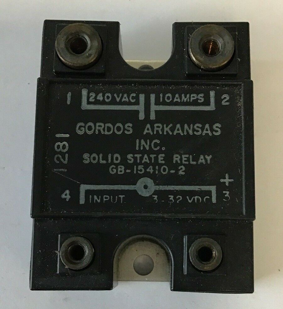 GORDOS ARKANSAS GB-15410-2 SOLID STATE RELAY 240VAC 10A 3-32VDC