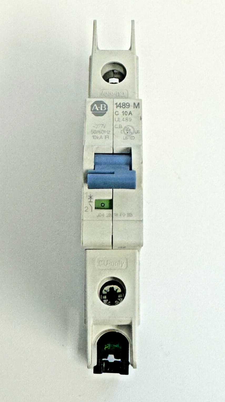 ALLEN-BRADLEY - 1489-M1C100 SER. D - MINIATURE CIRCUIT BREAKER - 1 P, 10A, 277 V
