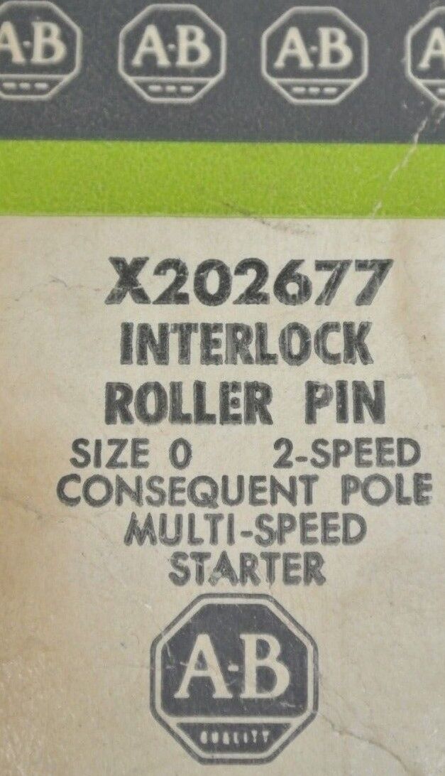 ALLEN-BRADLEY X202677 INTERLOCK ROLLER PIN / SIZE 0 / 2-SPEED / NEW SURPLUS