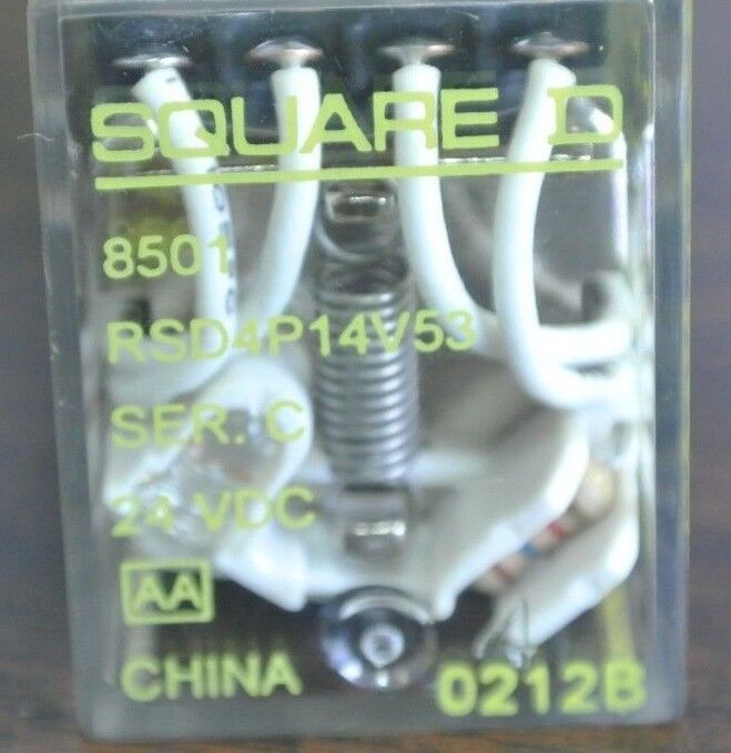 SQUARE D 8501RSD4P14V53 - MINI GEN. PURP. RELAY - 4PDT, 3A, 24VDC - NEW SURPLUS