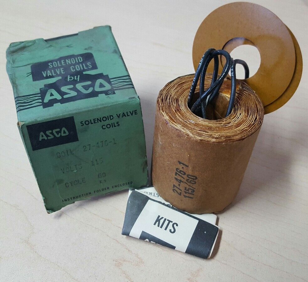 NOS ASCO 27-476-1-D Valve Coil 120vac 60 hz B5