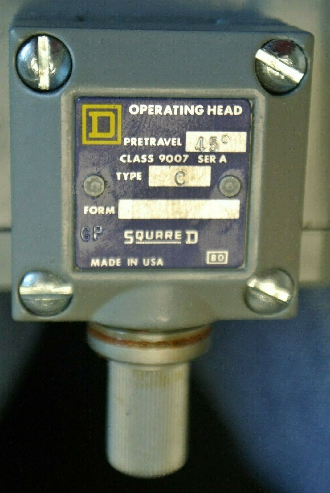 SQUARE D 9007 CR61C Ser. A / NEW TYPE C HEAVY DUTY LIMIT SWITCH / NEW SURPLUS