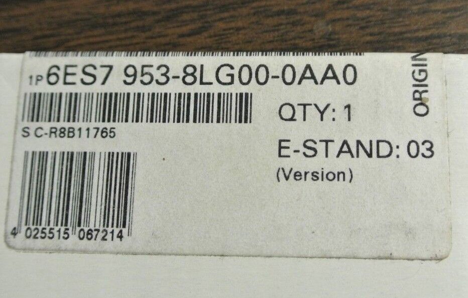 SIEMENS 6ES7 953-8LG00-0AA0 - SIMATIC MICRO MEMORY CARD - 128KB - NEW SURPLUS