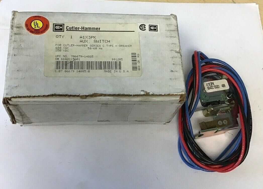 CUTLER HAMMER A1X3PK AUXILIARY SWITCH