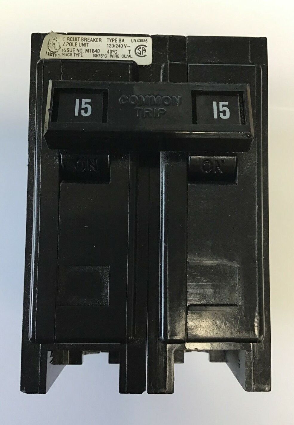 CUTLER HAMMER BA215 QUICKLAG CIRCUIT BREAKER 15A, 2POLE***LOTOF5***