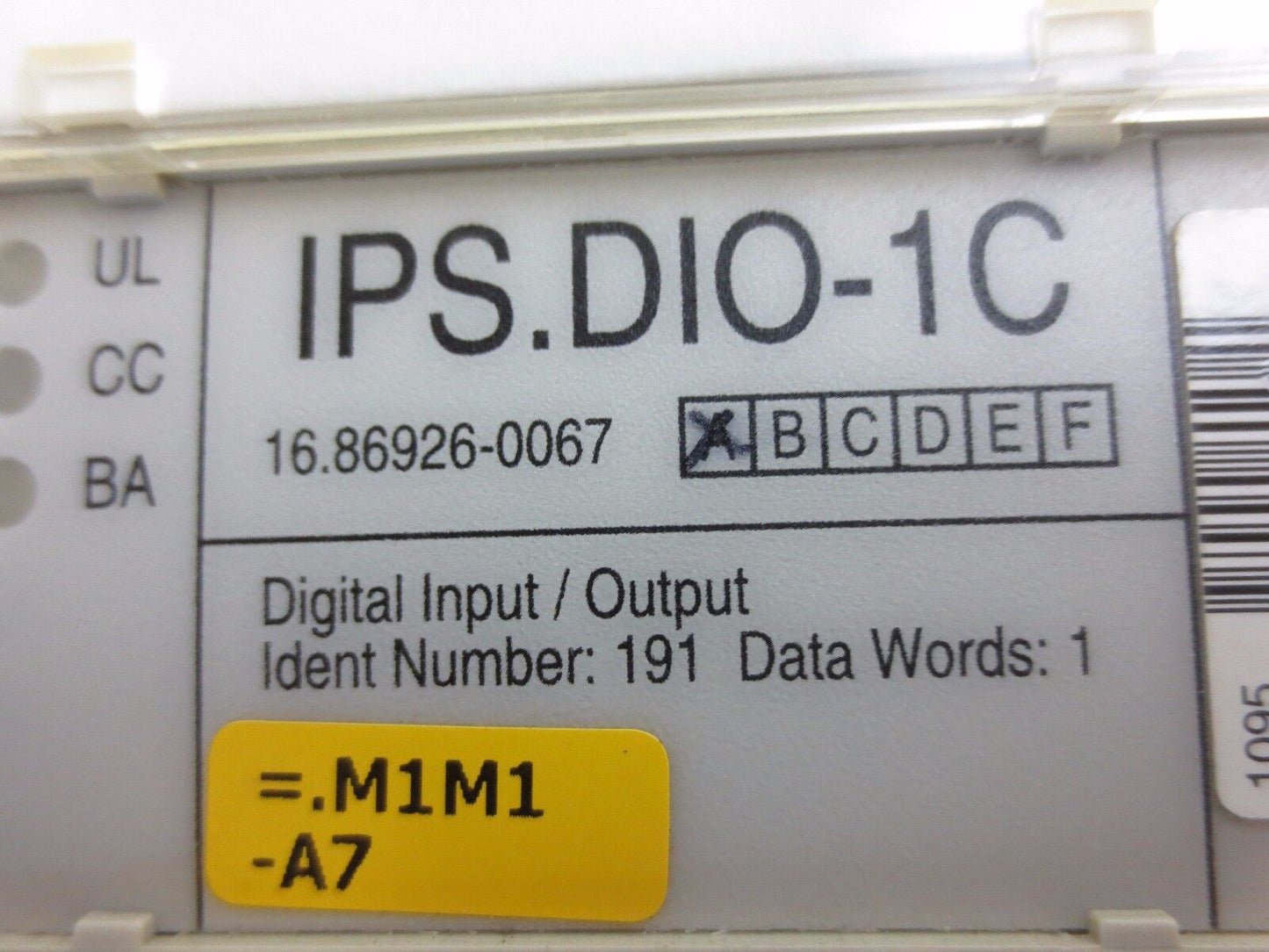 MAN ROLAND IPS.DIO-1C - Rev. A - DIGITAL INPUT/OUTPUT MODULE - 16.86926-0067