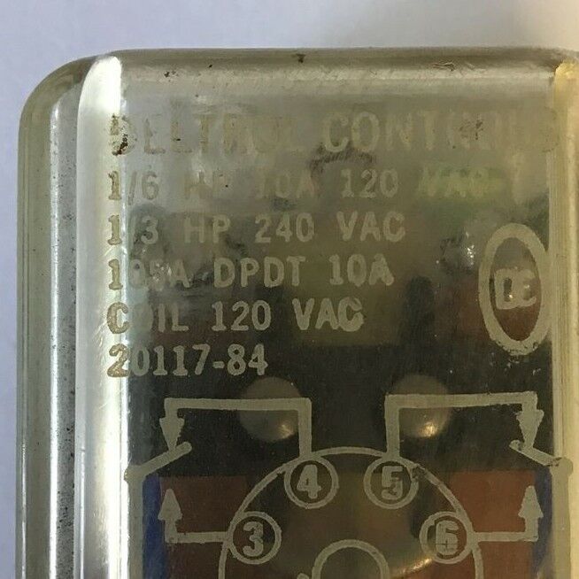 DELTROL CONTROLS 105A DPDT 20117-84 RELAY 240VAC 10A ***LOTOF3***