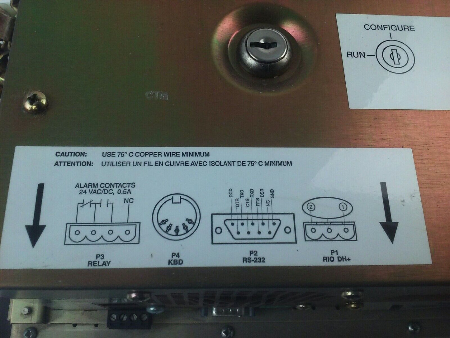 ALLEN BRADLEY 2711E-T10C6 SER. D REV. A PANELVIEW 1000E TERMINAL FRN 5.14