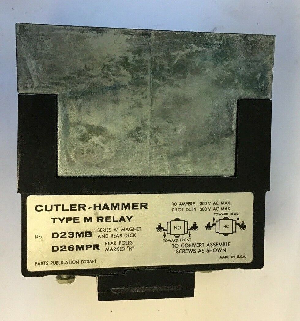 CUTLER HAMMER D23MR20A TYPE "M" AC RELAY 120V 60CY SER.A1
