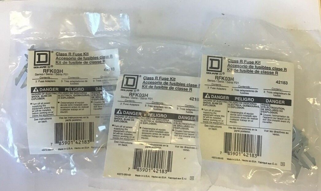 SQUARE D RFK03H CLASS R FUSE KIT SER.F01****LOTOF3****