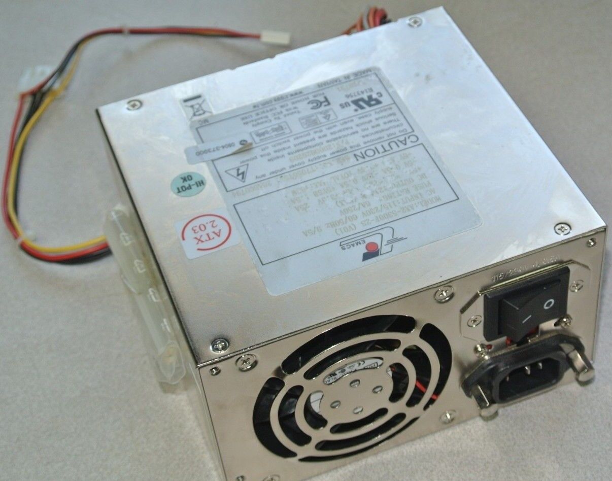 EMACS / ATX - AX2-5300F-2S POWER SUPPLY 115/230V 9/5A - FOR PARTS or NOT WORKING