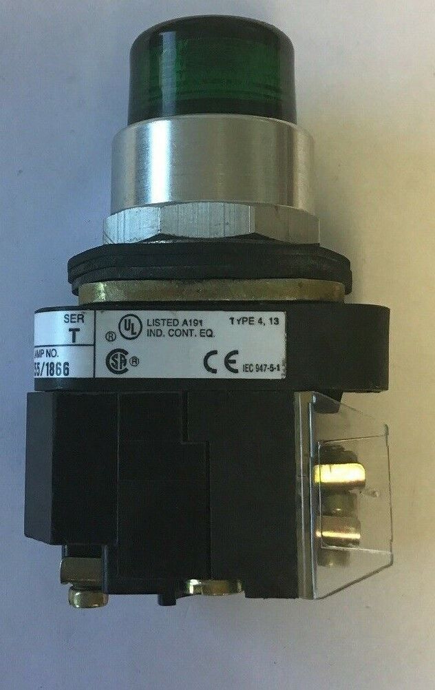 ALLEN BRADLEY 800T-PT16 120V SER. T 50/60HZ PUSH BUTTON GREEN