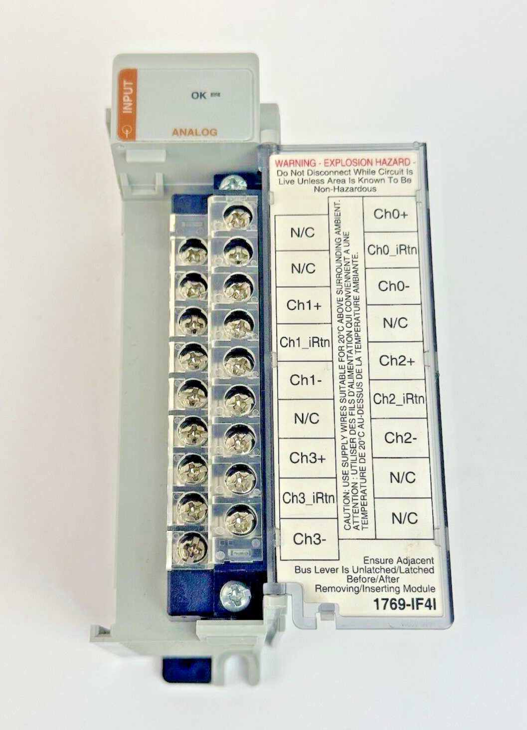 ALLEN-BRADLEY - 1769-IF4I SER. A, F/W REV 2.1, DIR/VER 10000130790/03