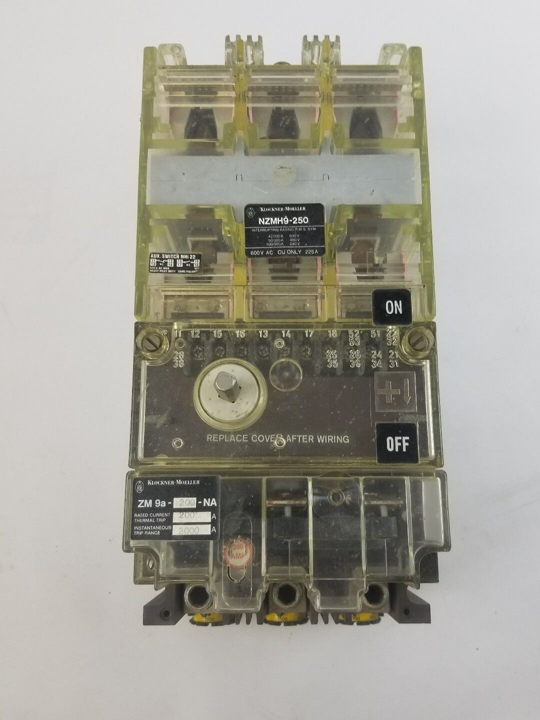 Klockner-Moeller NZM9-250 | ZM9A-200 3 Pole 600 VAC 225A