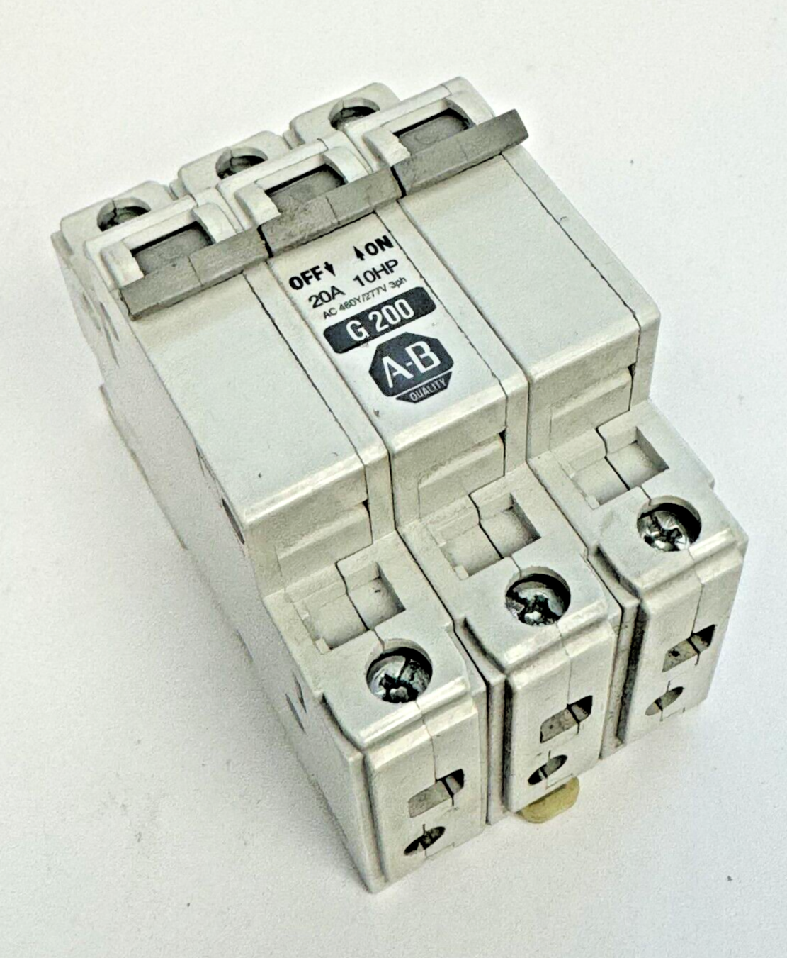 ALLEN-BRADLEY - 1492-CB3-G200 SER. C - MOTOR CONT. - 3 P, 20 A, 277 V, 10HP, 3PH