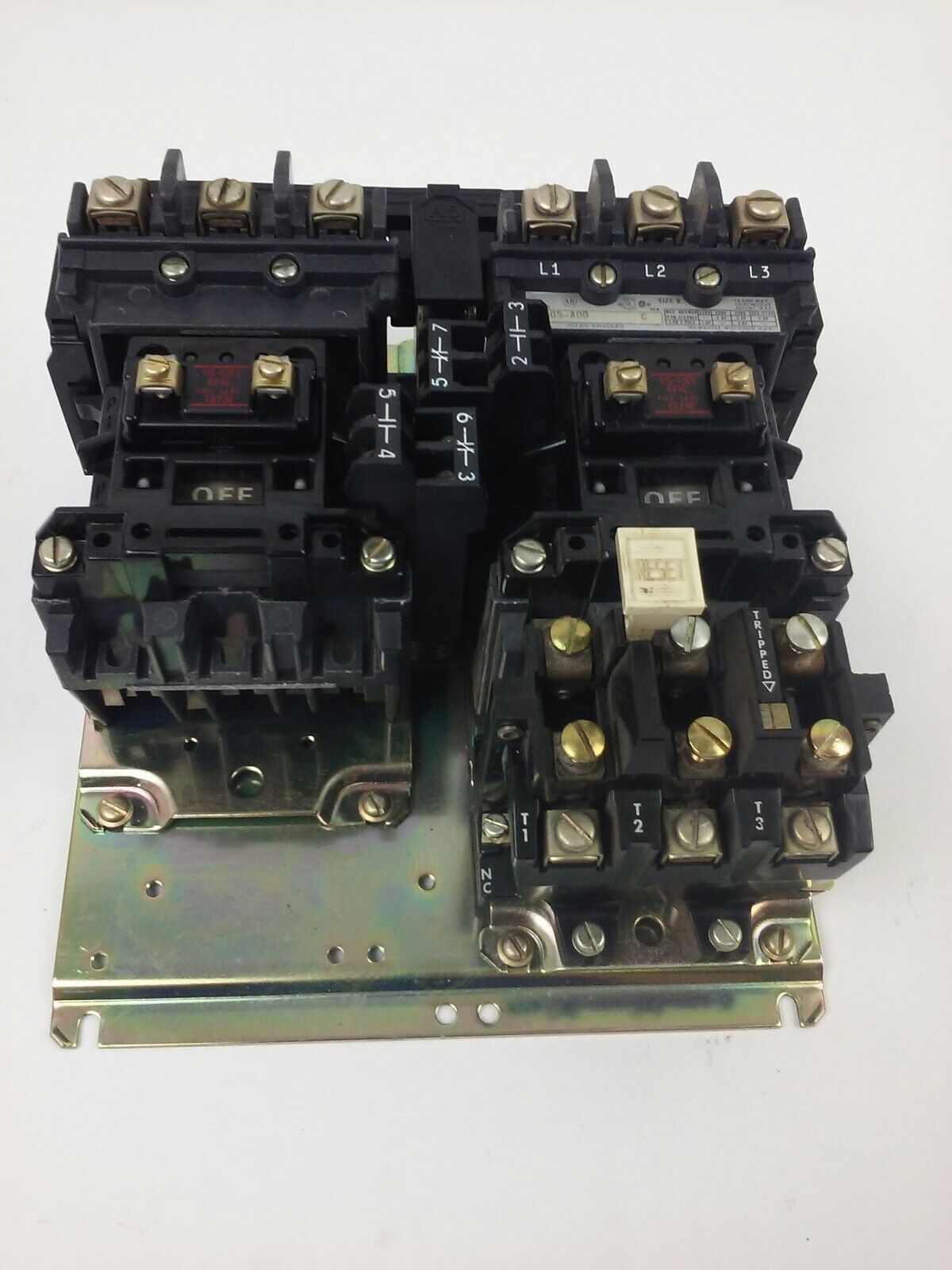 ALLEN BRADLEY 505-AOD, SER. C, REVERSING STARTER, SIZE 0, 600V, 120V COIL, USED