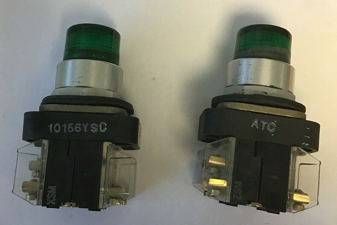 ALLEN BRADLEY 800T-QB24 SERIES T GREEN PUSH BUTTON 24V AC/DC LAMP#757(LOTOF2)