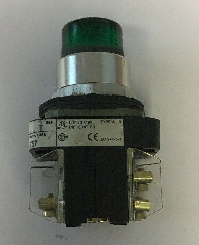 ALLEN BRADLEY 800T-QB24 SERIES T 24VAC/VDC PUSH BUTTON GREEN ILLUMINATED