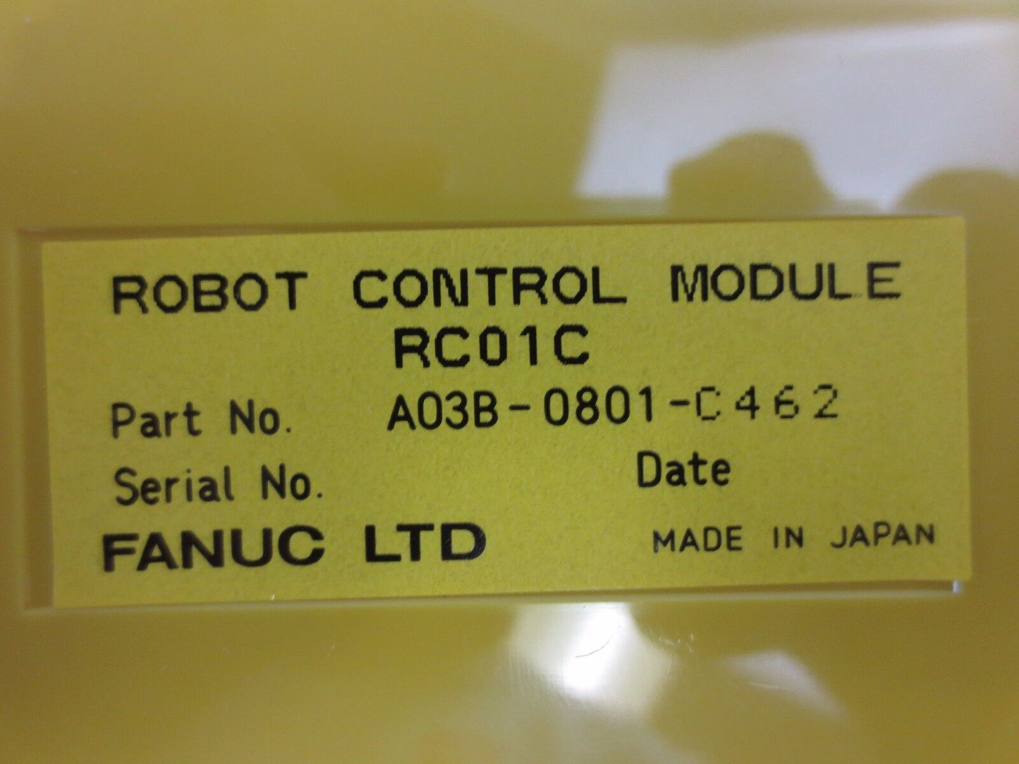 FANUC A03B-0801-C462 ROBOT CONTROL MODULE RC01C - NEW SURPLUS, NO BOX
