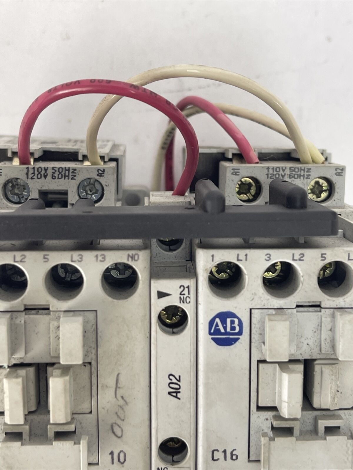 ALLEN BRADLEY REVERSING STARTER 100-C16*10 CONTACTOR 193-EA1HC & 193-EA1EB RELAY