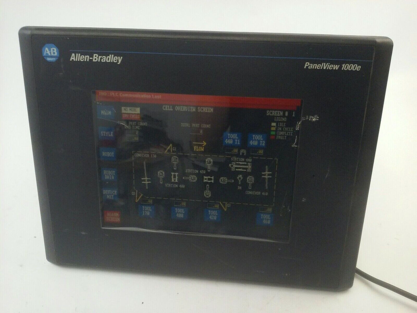 ALLEN BRADLEY 2711E-T10C6 SER. D REV. A PANELVIEW 1000E TERMINAL FRN 5.14