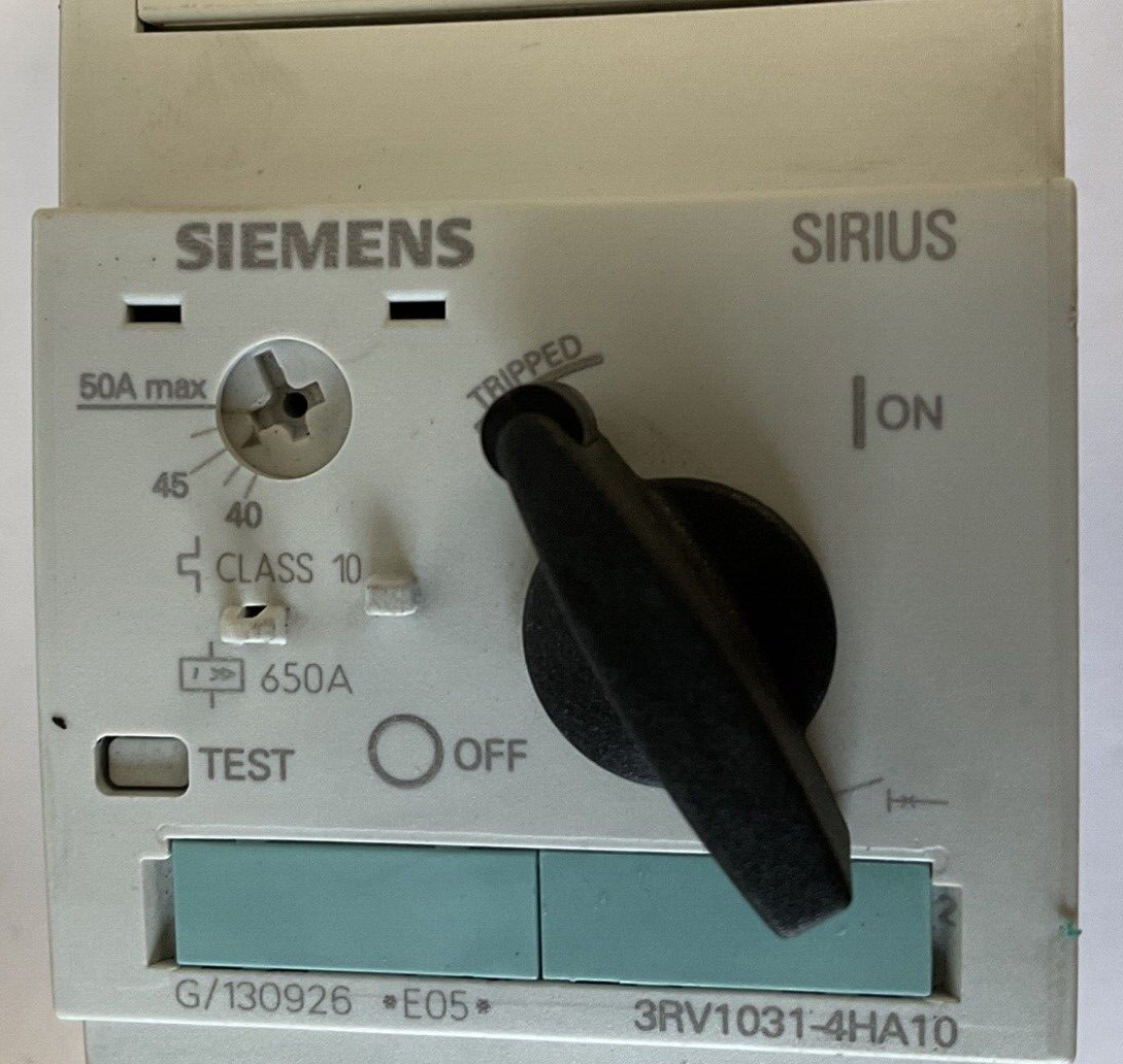 SIEMENS 3RV1031-4HA10 MOTOR STARTER 50/60HZ 600V 40-45A 6KV