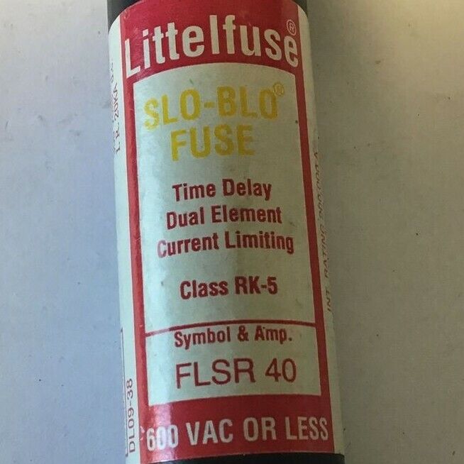 LITTELFUSE FLSR 40 TIME DELAY FUSE CLASS RK-5 600VAC***LOTOF3***
