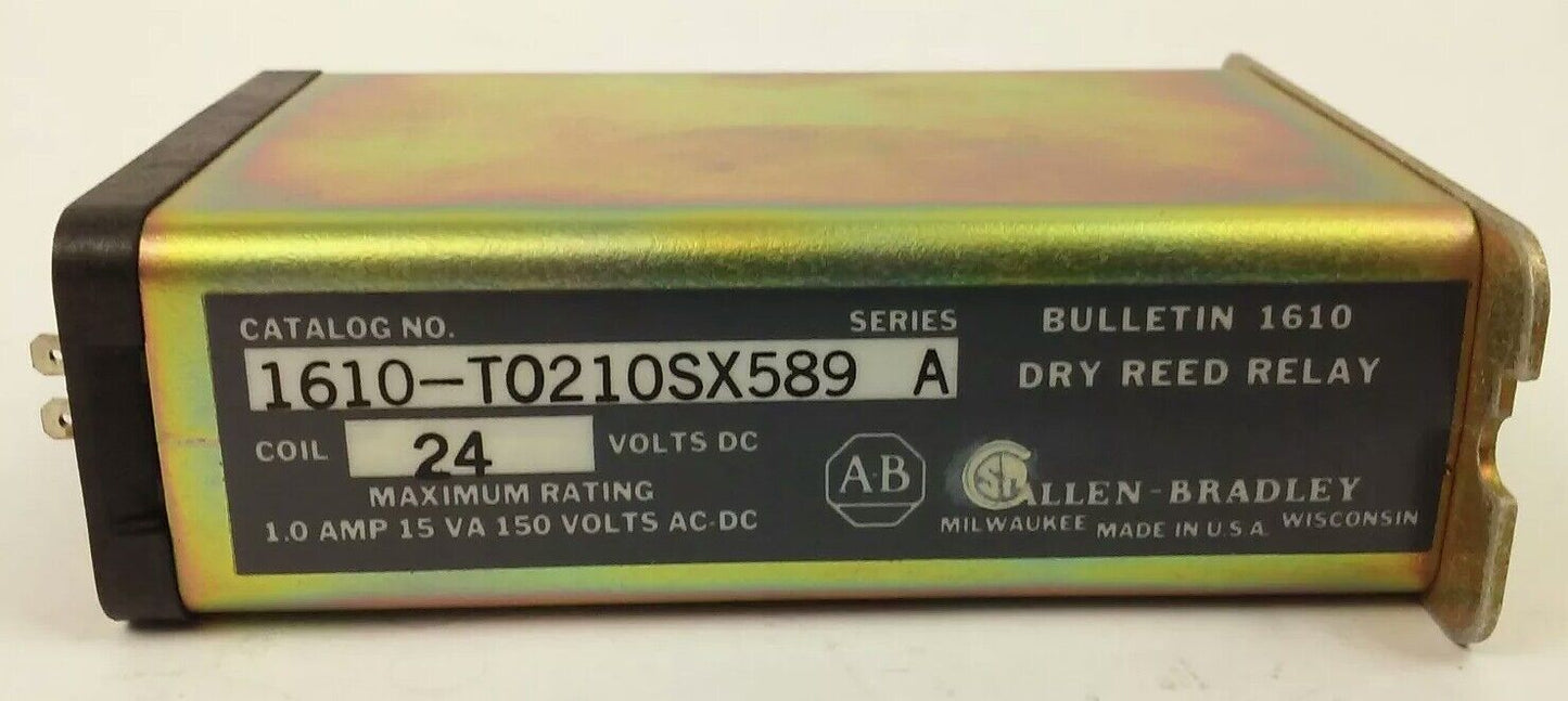 ALLEN BRADLEY, 1610-T0210SX589, SER. A, DRY REED RELAY, 24VDC, 1A, 15VA, NEW