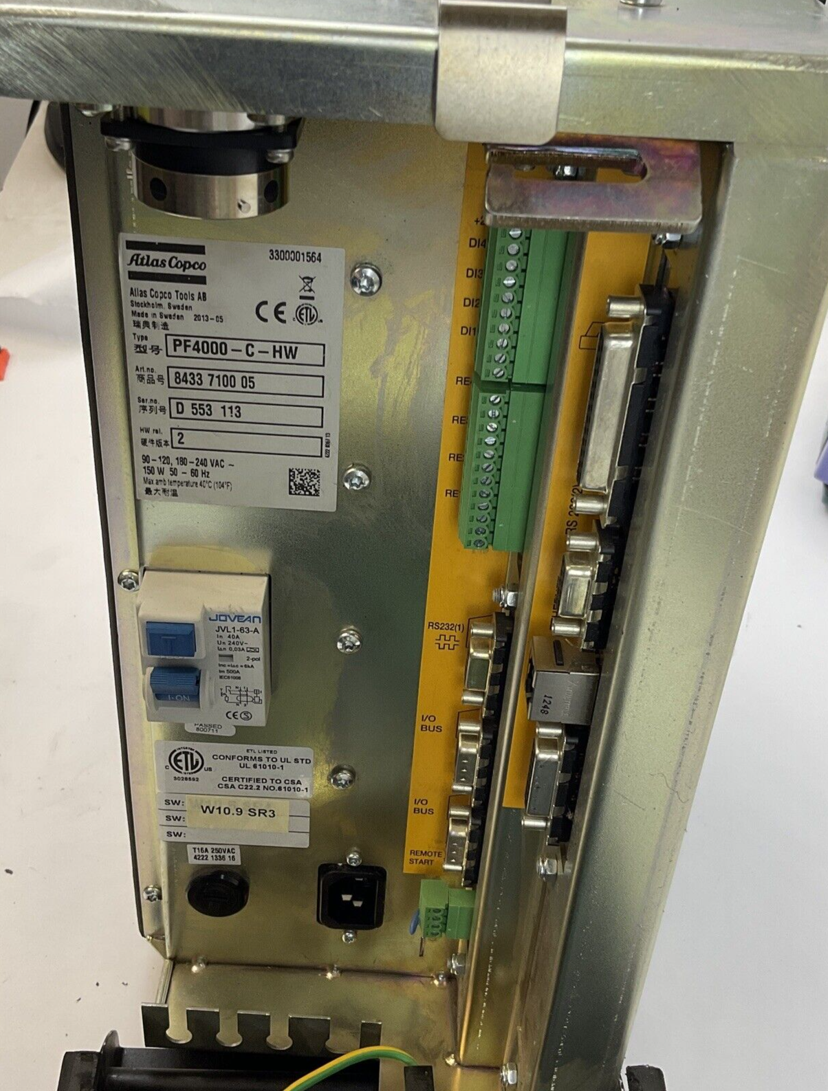 ATLAS COPCO PF4000-C-HW CONTROLLER 240VAC 150W 50-60HZ ***NO POWER CORD***