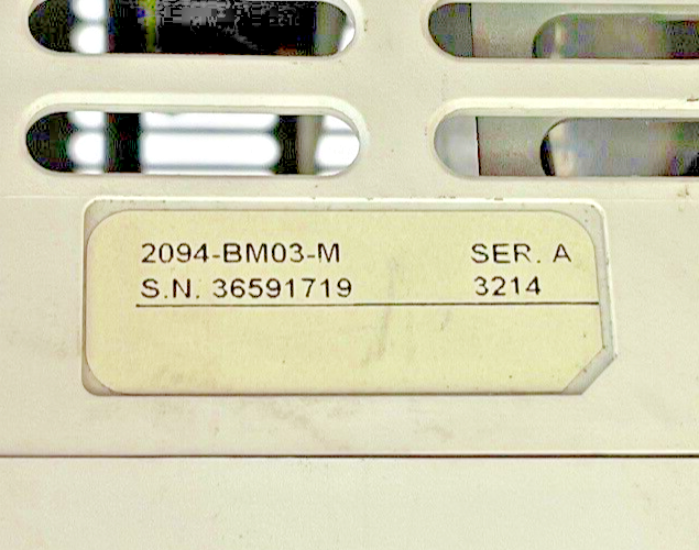 ALLEN BRADLEY 2094-BM03 AXIS POWER MODULE SER.A 650VDC /2094-EN02D-M01-S0 MODULE