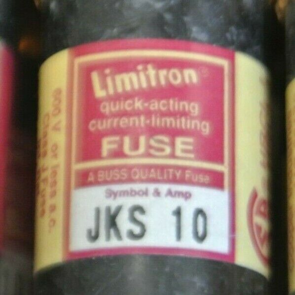 LOT of 4 / BUSSMANN JKS10 LIMITRON CLASS J QUICK-ACTING FUSE / NEW SURPLUS