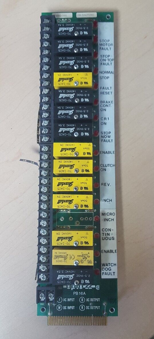 OPTO 22 16-CHANNEL I/O MODULE RACK PB16A