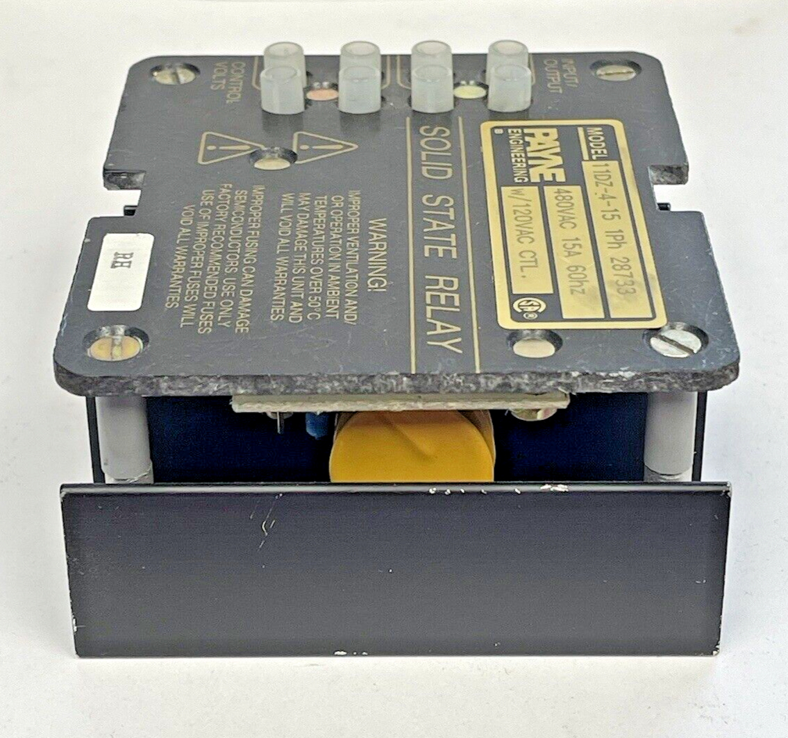 PAYNE ENGINEERING - 11DZ-4-15 - SOLID STATE RELAY - 1Ph, 480 VAC, 15A, 60Hz