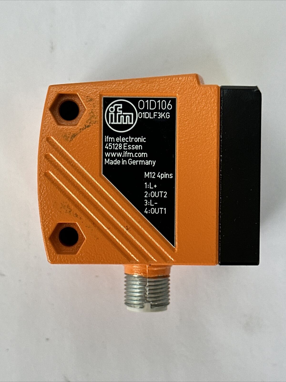 IFM 01D106 01DLF3KG PHOTOELECTRIC SENSOR SUPPLY CLASS 2 1...75m 18...60VDC 200mA