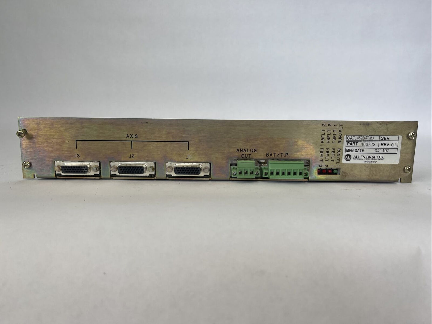 ALLEN BRADLEY 8520ASM3 SERVO MODULE ANALOG REV 01 PART 160722