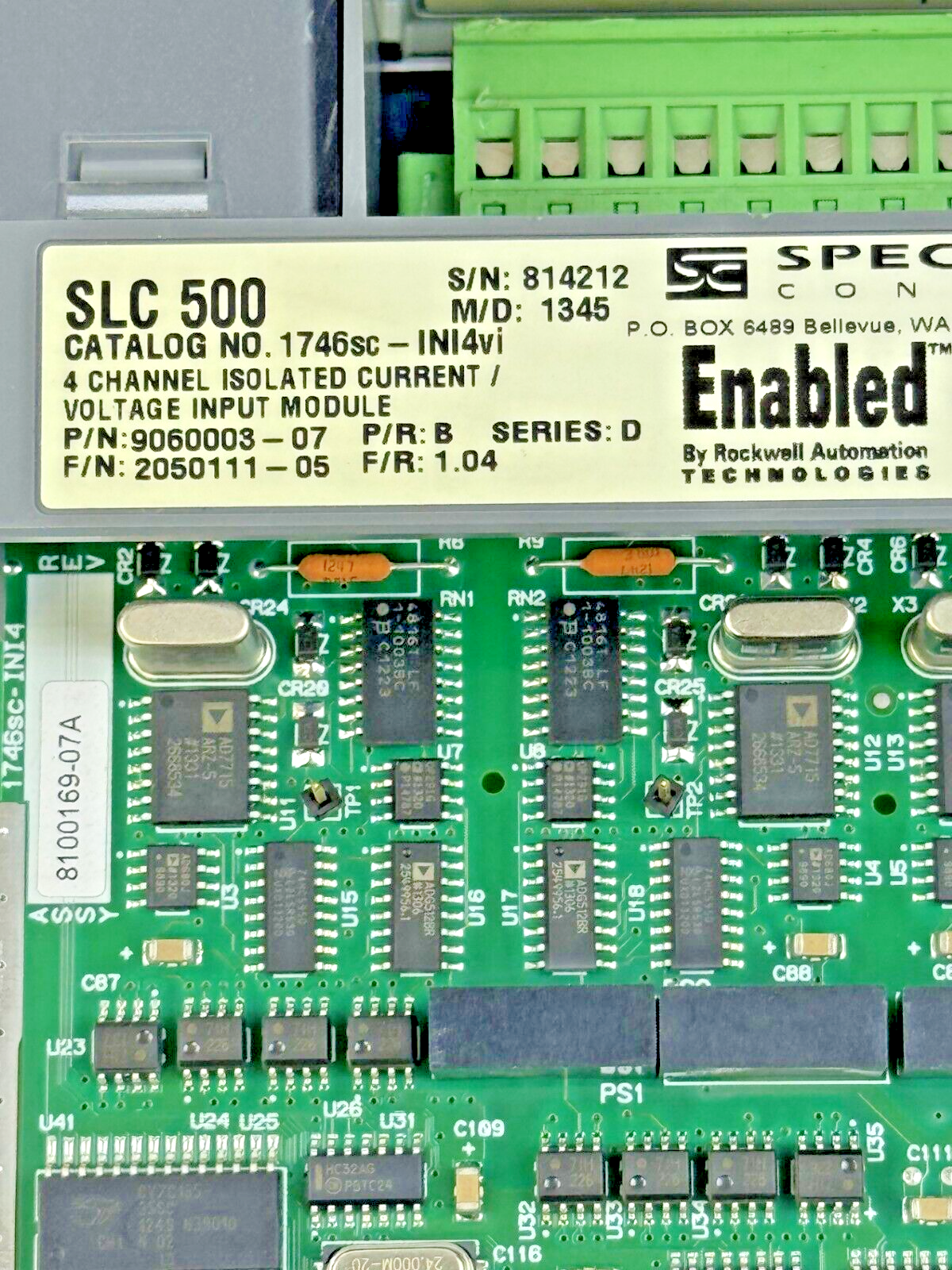 ALLEN-BRADLEY - 1746sc-INI4vi SER. D F/R: 1.04 - SLC 500 4 CHANNEL INPUT MODULE