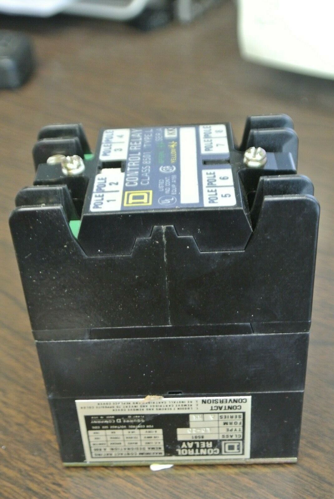 SQUARE D 8501 LO-20 / AC MAGNETIC RELAY / 110-120V/ 2 N.O. / 0 N.C. NEW SURPLUS